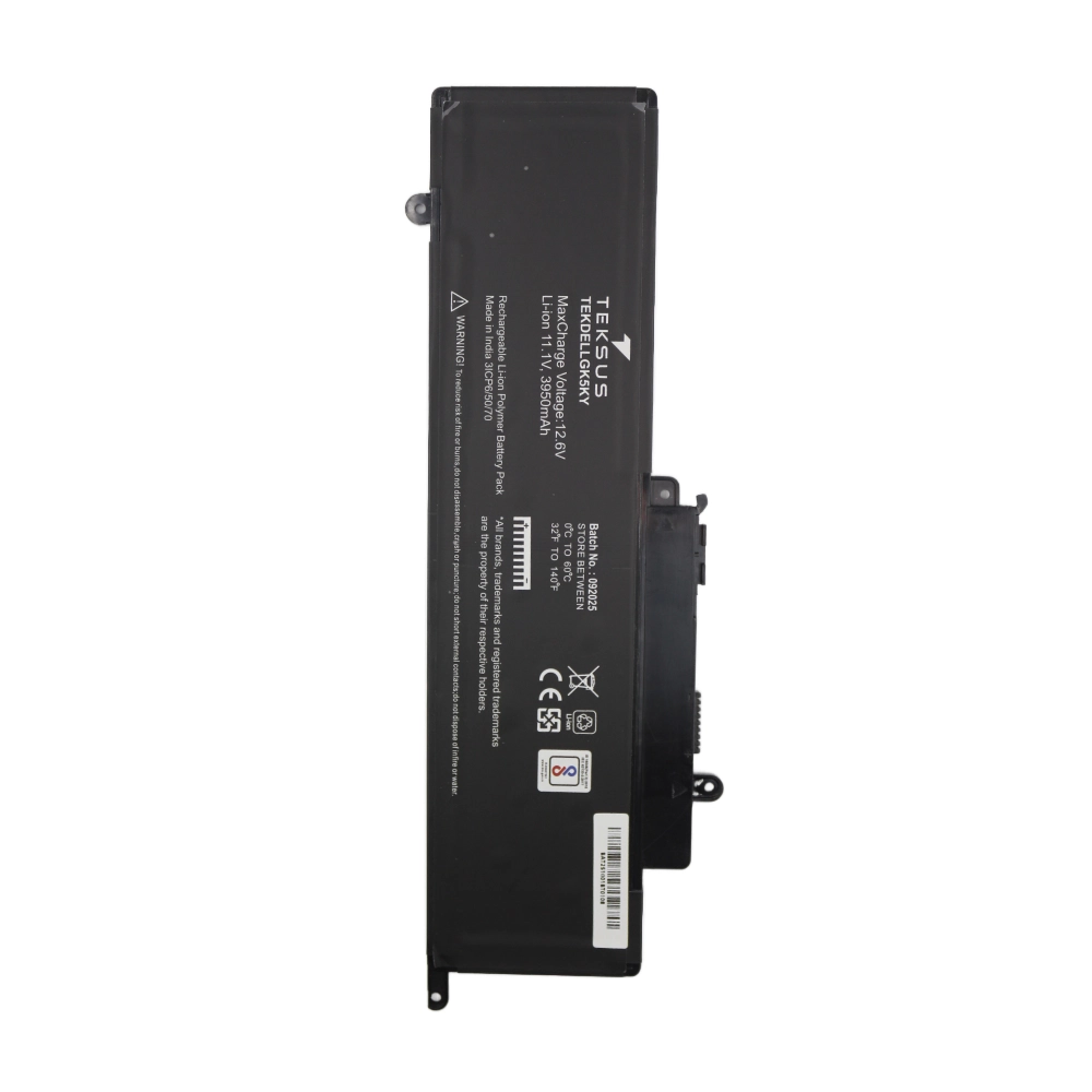 Teksus Laptop Battery Compatible For Dell Inspiron 11 3000 | GK5KY view 3